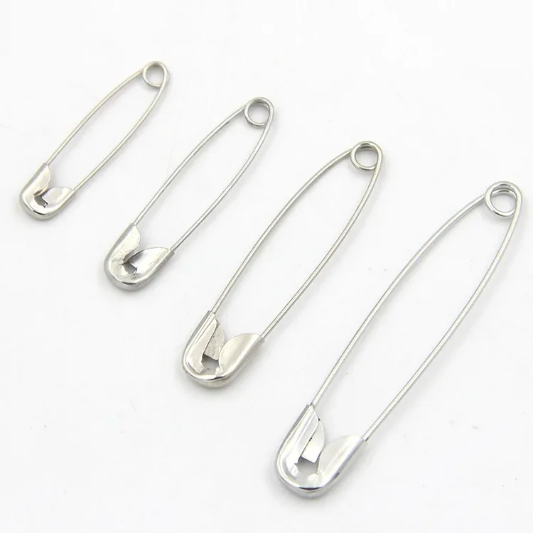 Hot Sale 50/100Pcs Safety Pins DIY Sewing Tools Accessory Silver Metal Needles Large Safety Pin Small Brooch Apparel Accessories