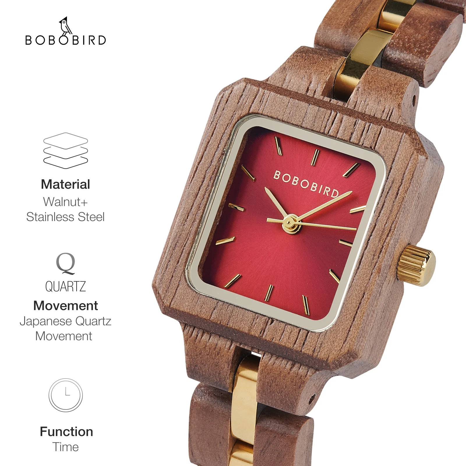 

BOBO BIRD Lovers Watch Top Luxry Brand Female Wooden Couple Quartz Wristwatch Personalized Engraved Reloj Mujer Dropshipping