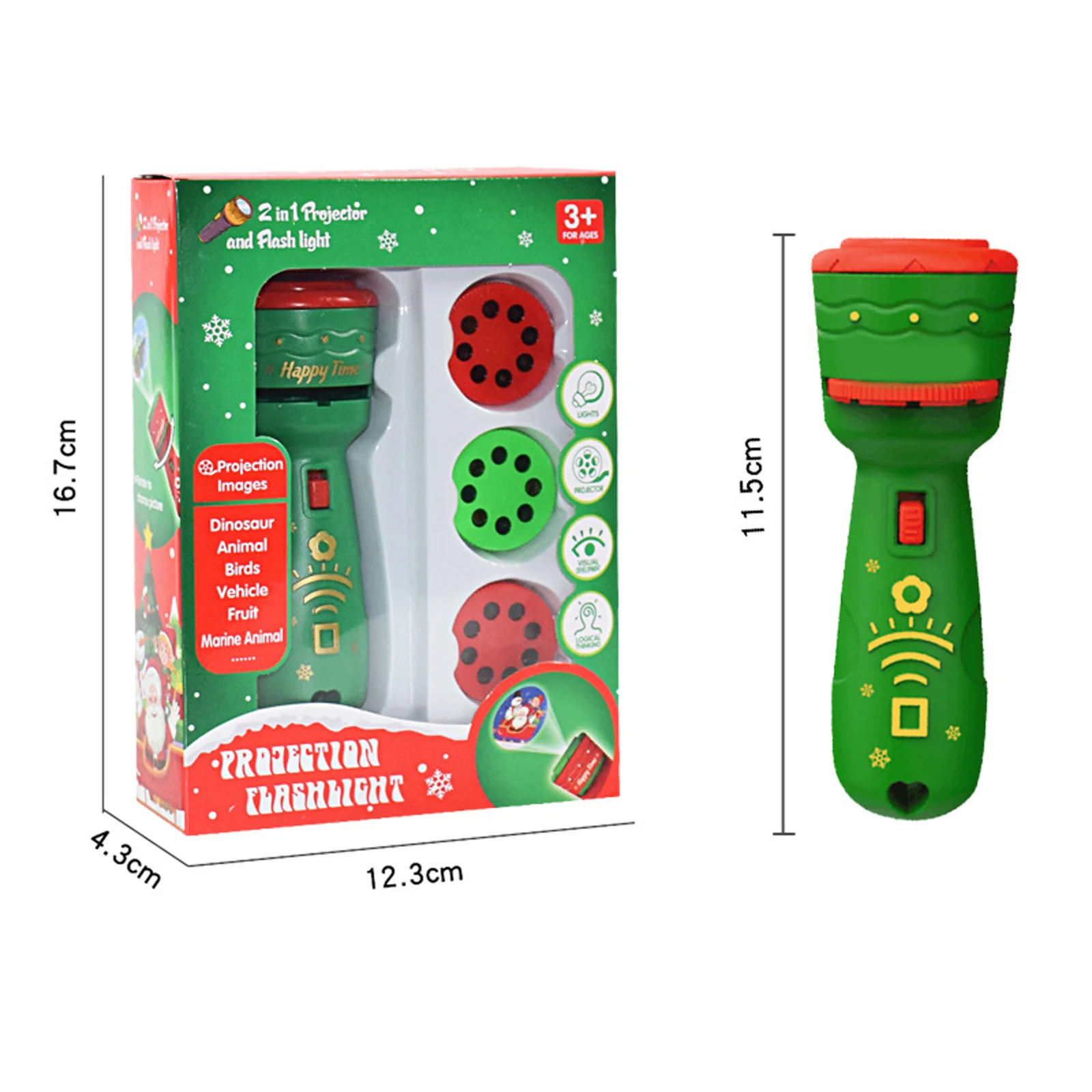 Slide Projector Flashlight 24 Images Christmas Battery Operated Projectors for Children Kids Infant Toddler