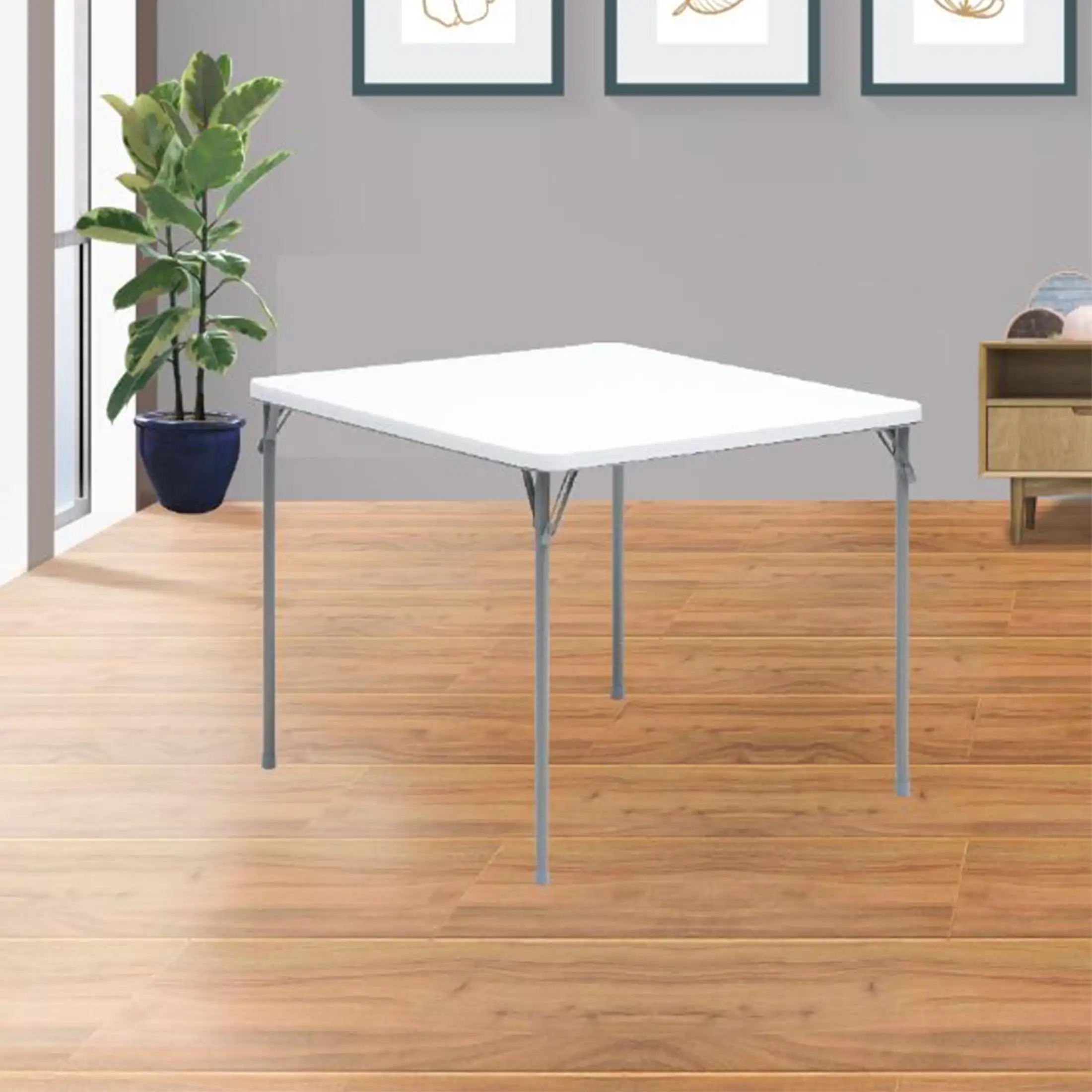 

34-дюймовый складной столик с прямым верхом, карточный столик, удобные сиденья для 4 взрослых, черный