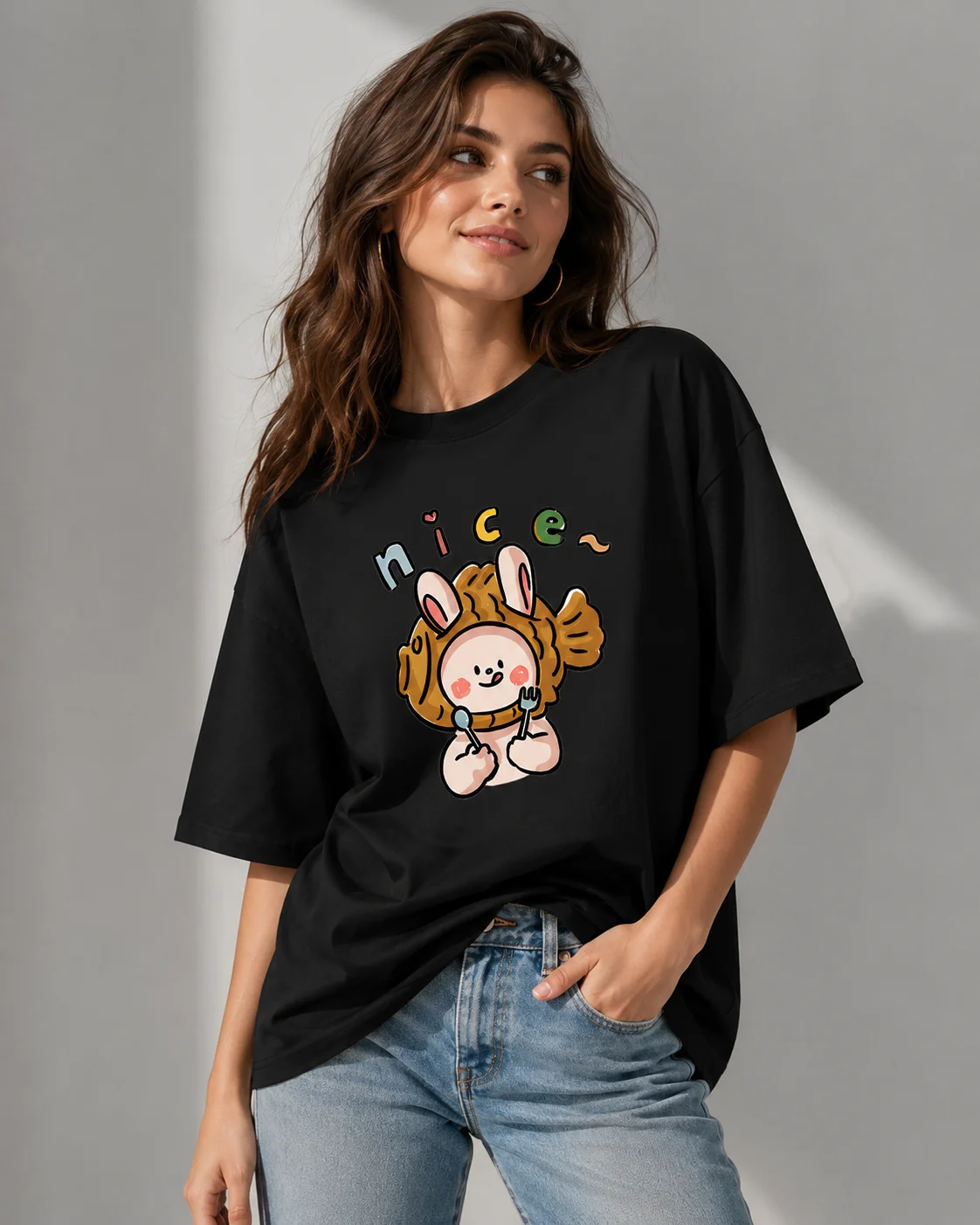New Summer Women's Roosevelt Round Neck T-shirt Comfortable Fashionable Casual Young and Vibrant Daily Wearing Shirt