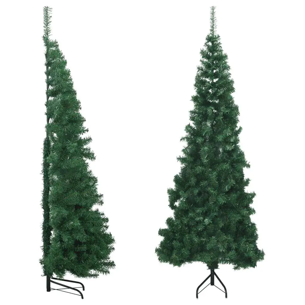 240 cm Green Corner Artificial Christmas Tree - Durable PVC Holiday Decoration