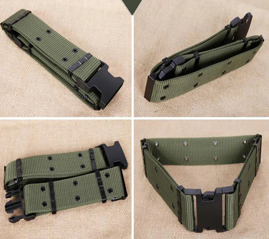 Outdoor Canvas training tactical belt army fan equipment double-breasted S Unisex Belt