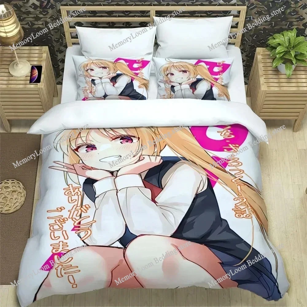 

Bocchi the Rock Kessoku Band Fun Cartoon Poster Sheets Quilt Covers Bedding Dormitory Soft Warm Cozy Breathable Bed Sheet Set