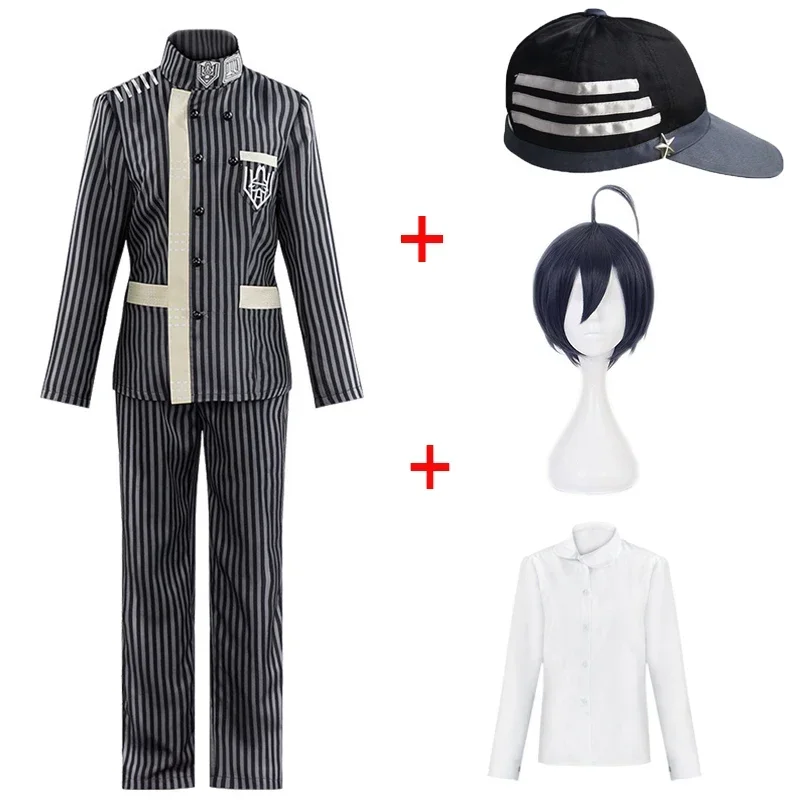 

New Danganronpa V3: Killing Harmony Saihara Shuichi Cosplay Costume Full Sets Wig Men Halloween Party JK Uniform Outfits