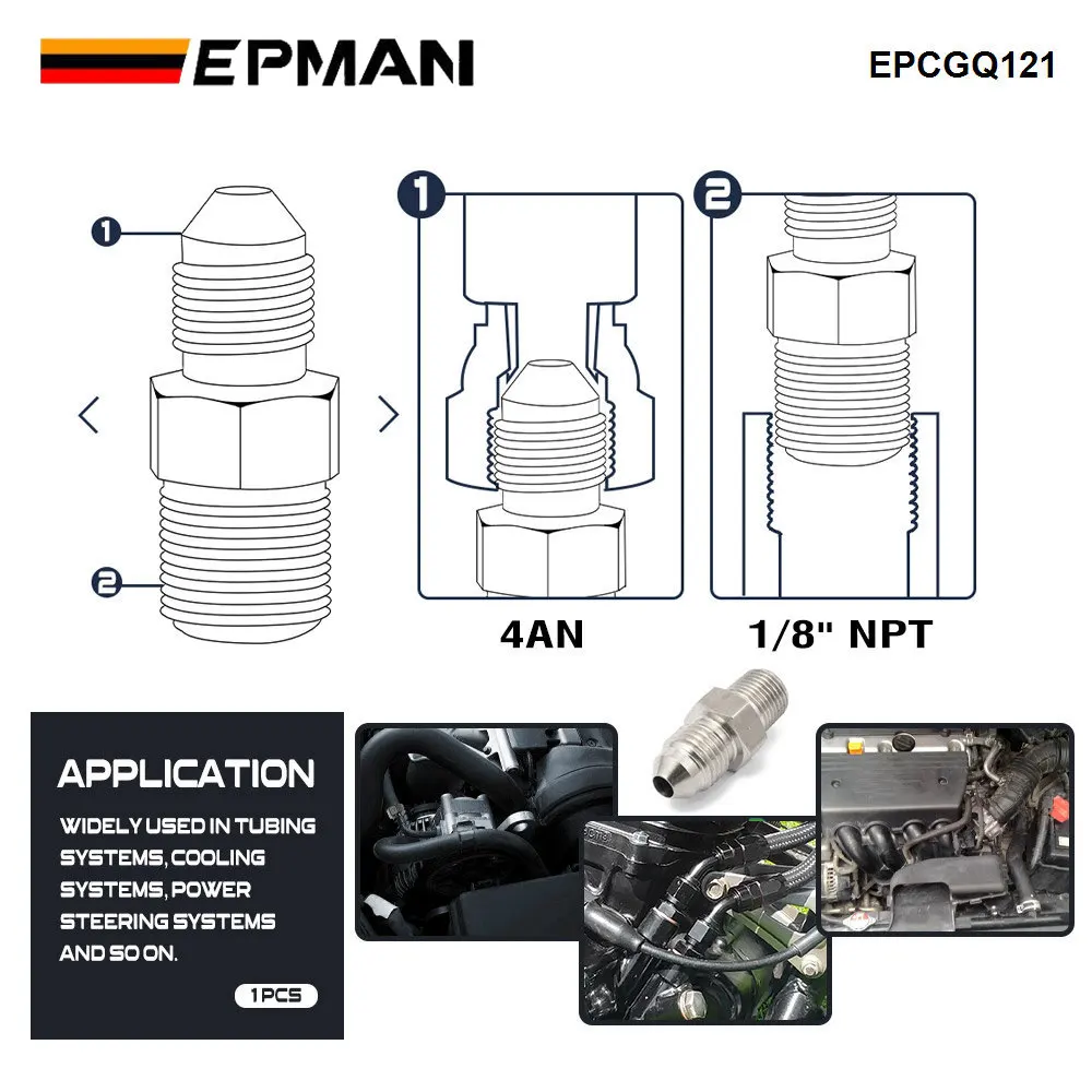 Produktbild von Reduzieradapter 3/8" NPT Auf 1/8" NPT Aus 304 Edelstahl – Korrosionsfest, Für Hochdruck, -50°C Bis +200°C