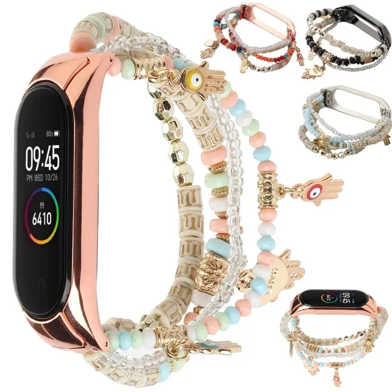 

Women's elastic replacement bracelet for Xiaomi Mi Band 9 8 7 6 5 4 3 jewelry straps