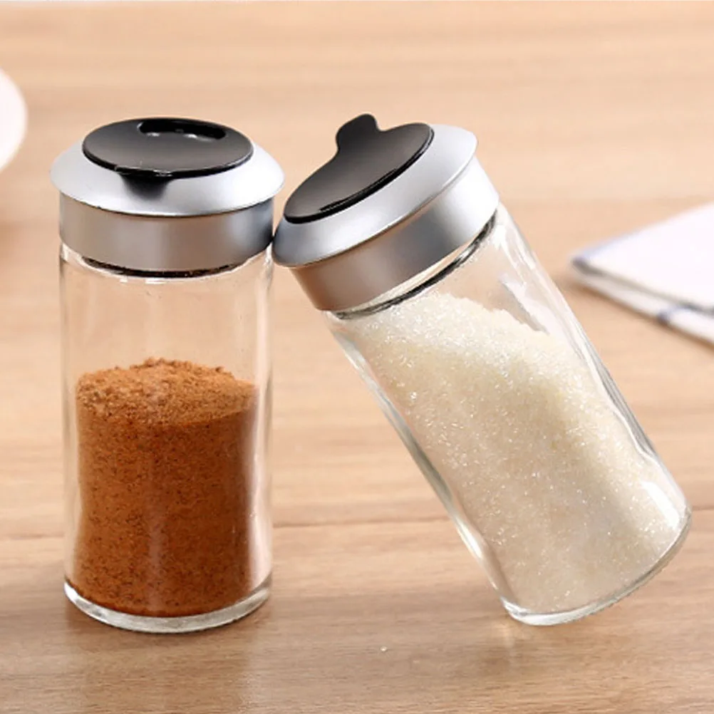

2 Pcs Castor Fresh Spice Container Seasoning Bottle Pepper Jars Shaker