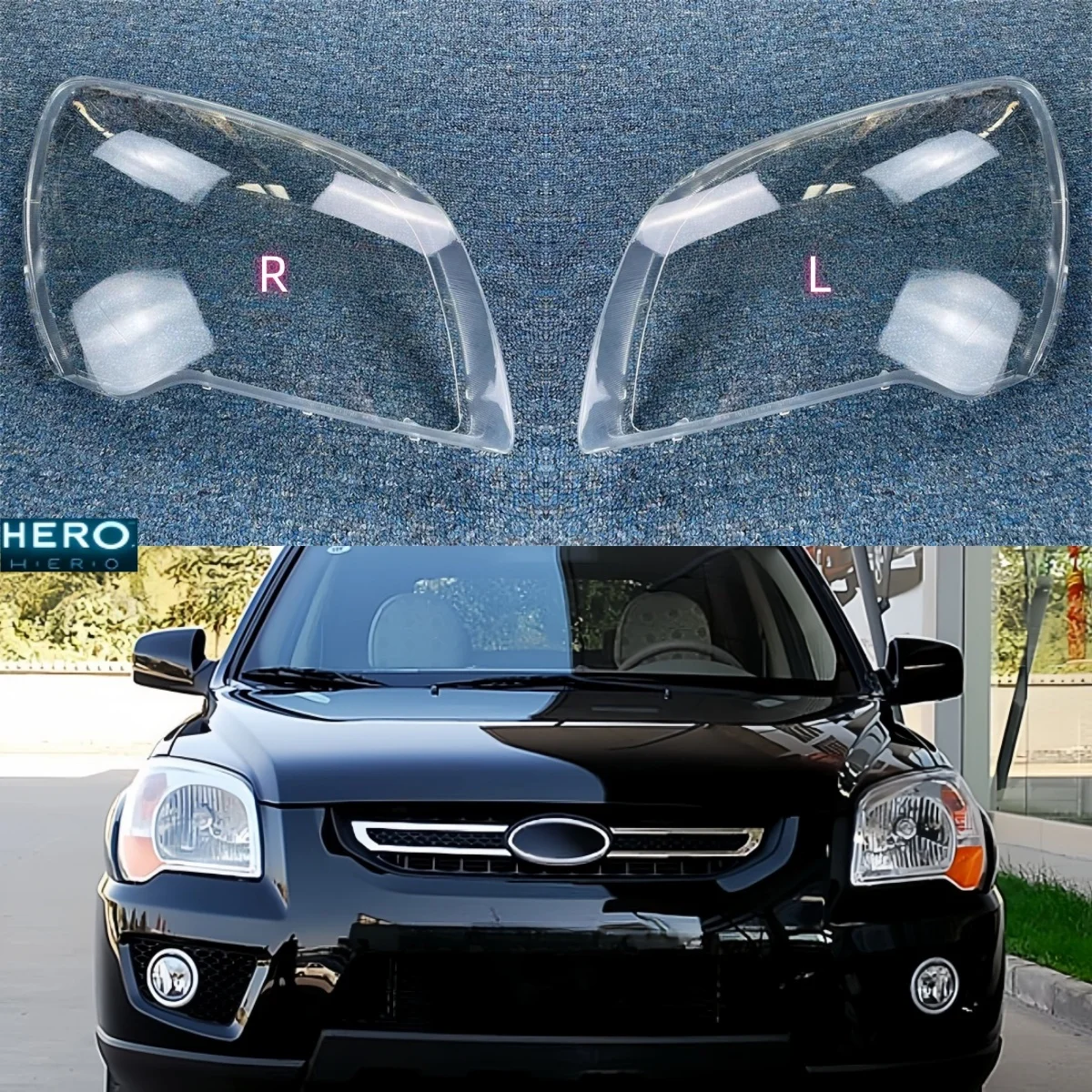 

Для Kia Sportage 2007 2008 2009 2010 2011 2012 крышка фары абажур налобный фонарь оболочка стеклянная крышка для объектива