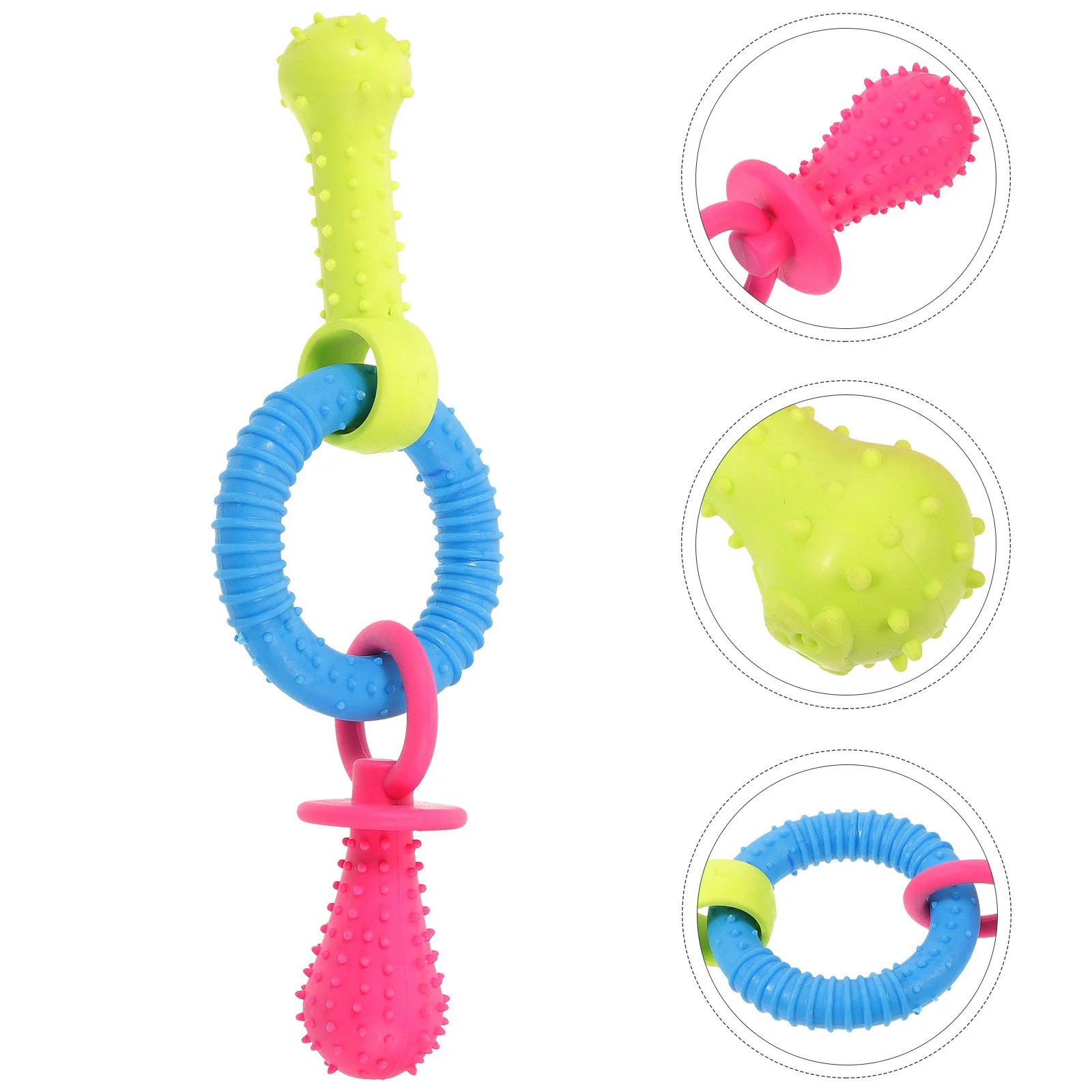 

Dog Pacifier Chew Plaything Mixed Color Puppy Teething Pet Supply Bite Resistant Interactive Chewing Small Medium Large Dog