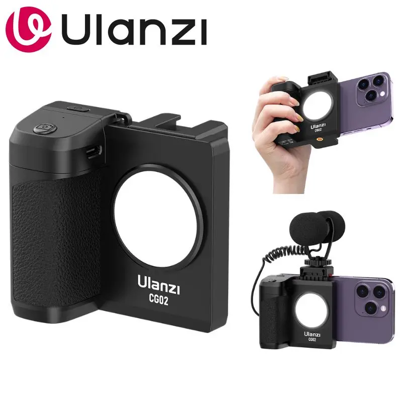 

Ulanzi CG-02 Bluetooth-держатель для смартфона с 3-уровневой подсветкой и функцией стабилизации для видеоблогинга, прямых трансляций и селфи