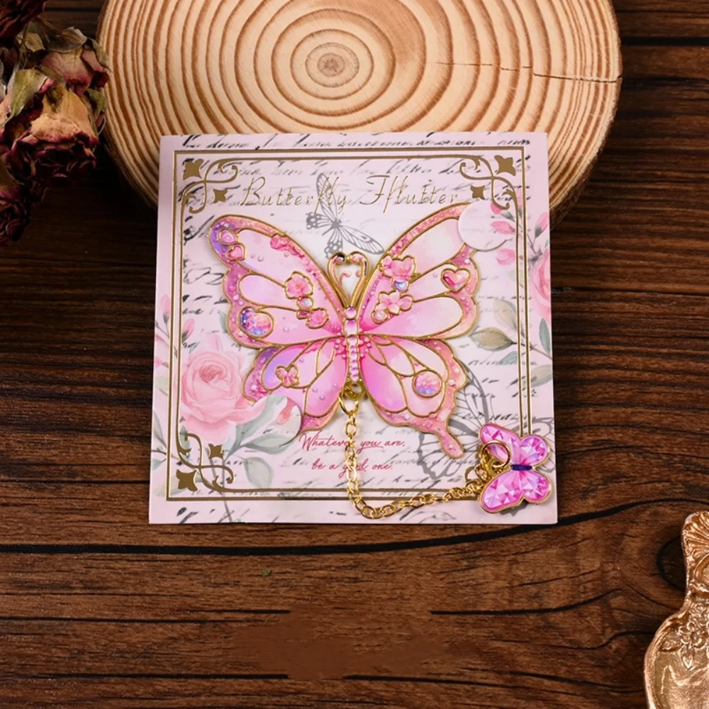 Marcador de metal de mariposa retro con estilo exquisito y sofisticado, mezclan un toque fresco y artístico para el libro de lectura