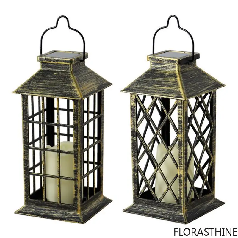 Solar Lantern Outdoor Solar Flameless Candle Lanterns Waterproof LED Flickering Candle Outdoor Lights for Table