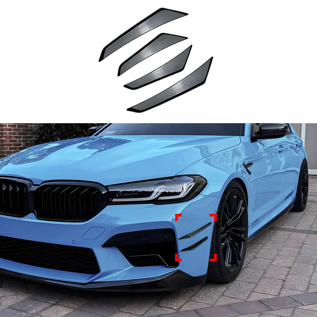 For BMW 5 Series M5 F90 LCI 2021 2022 2023 2024 Front Bumper Spoiler Fog Lamp Cover Air Knife Splitter Body Kit