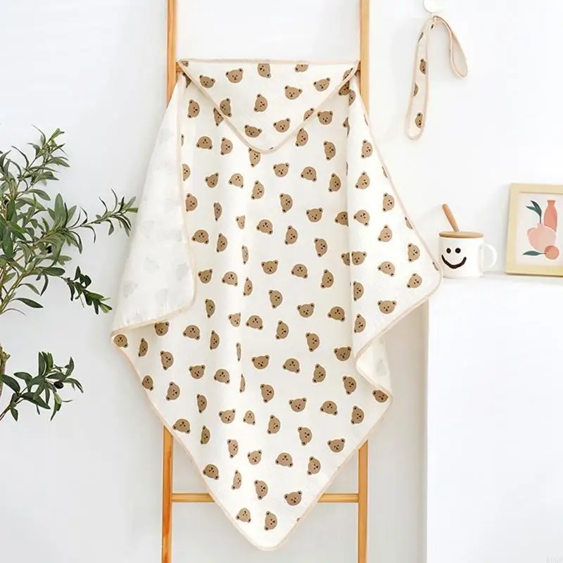 

E06F Baby 3-layers Cotton Gauze Receiving Blanket Muslin Quilt Bath Towel Infant Stroller Cover Newborn Props