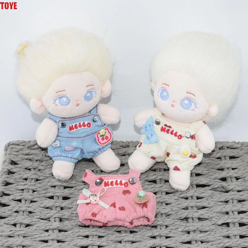 

Cute Strap Pants 10cm Cotton Doll's Clothes DIY Dress Up Rabbit 10CM Doll Clothing Pink Sandwich Cotton Doll Outfit Stuffed Doll