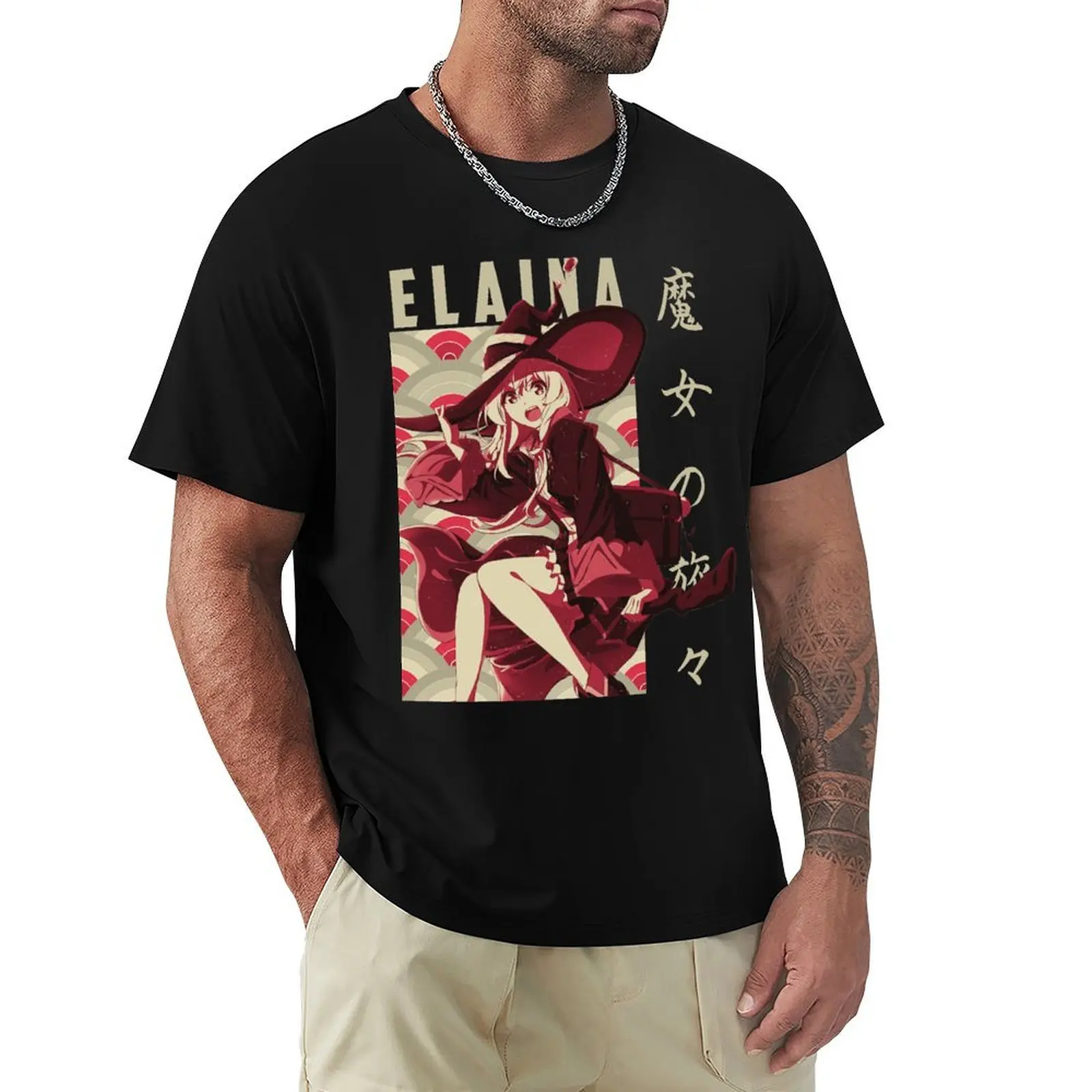 

Wandering Witch The Journey of Elaina Old Style T-Shirt T-Shirt Luxury man man clothes workout shirts for men