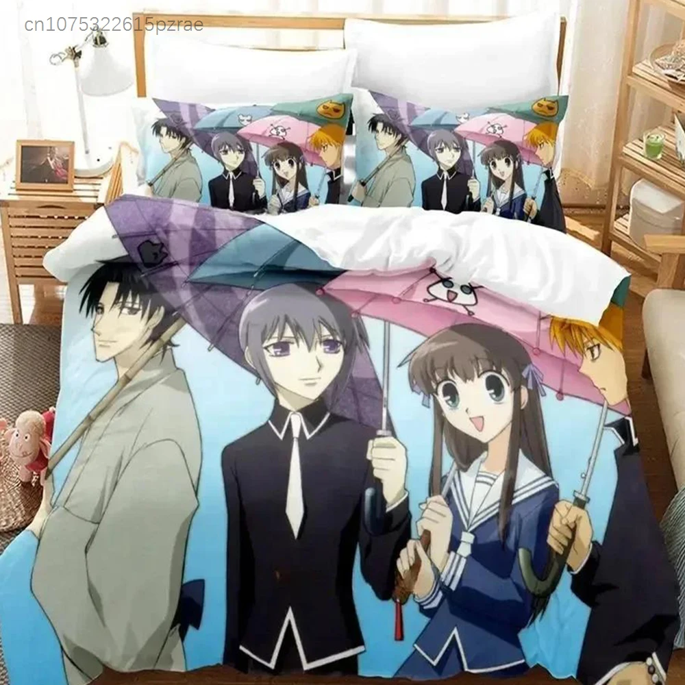 3D Print Anime Personality Fruits Basket Bedding Set Single Twin Full Queen King Size Bed Set Adult Kid Bedroom Duvet Cover Sets