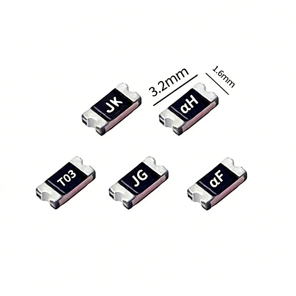 20PCS 1206 0.05A 0.1A 0.2A 0.25A 0.35A 0.5A 0.75A 1A 1.5A 2A 3A 6V 12V 24V 30V PPTC Self-Recovery Fuse SMD FUSE Resettable SMD