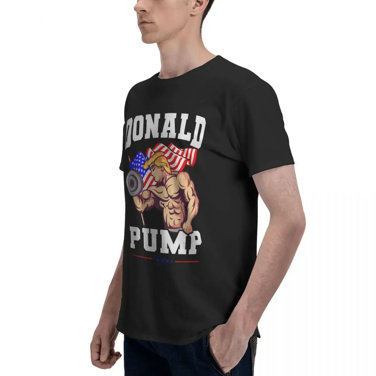 Funny Donald Pump Gym Steroids Meme Fun Oversized T Shirt Pops Mens Women Man Tee Graphic T Shirt Y2K Short Sleeve Tops