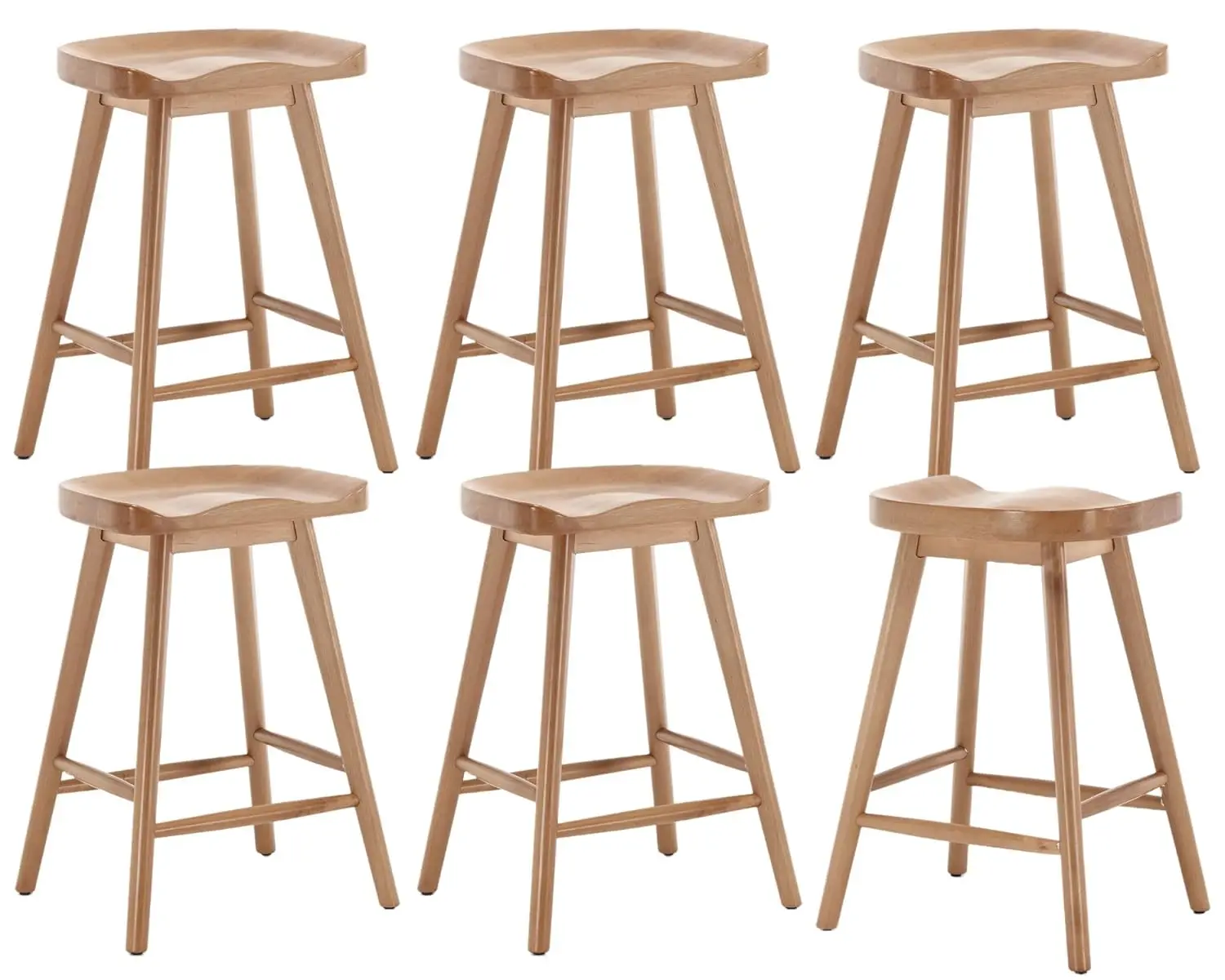 

Барные стулья с открытой спиной, набор из 6 шт., современный 24-дюймовый табурет-стойка, деревенский фермерский дом, деревянные табуретки-седла, по индивидуальному заказу