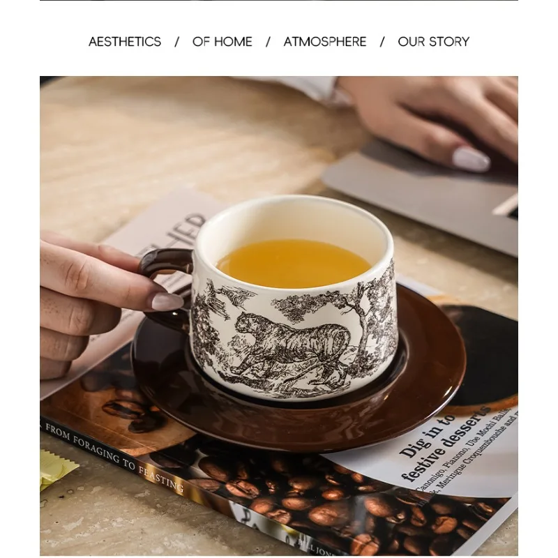 

Coffee cup, high-value gift for girlfriends, birthday housewarming gift, coffee cup and saucer set 270ml.