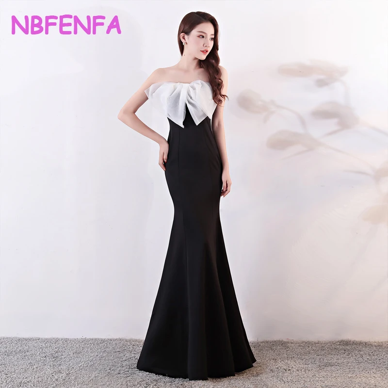 NBFENFA Evening Dresses Long 2024 New Sexy Banquet Host Tube Top Fishtail Slim Short Dress Women Party Dress Vestidos De Fiesta