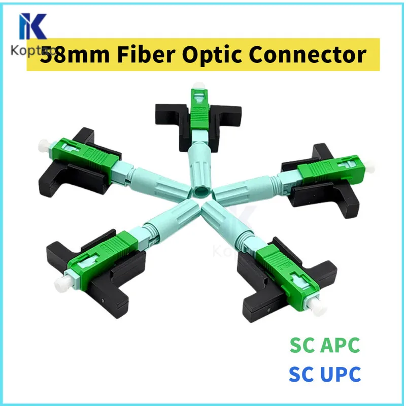 

Free Shipping 58mm Fiber Optic Connector New SC APC UPC FTTH Optical Fast Cold Connector Single-Mode Fiber Quick Connector