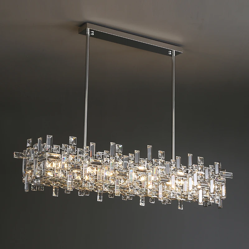 

Italian light luxury restaurant crystal chandelier personalized villa bar lamp island creative