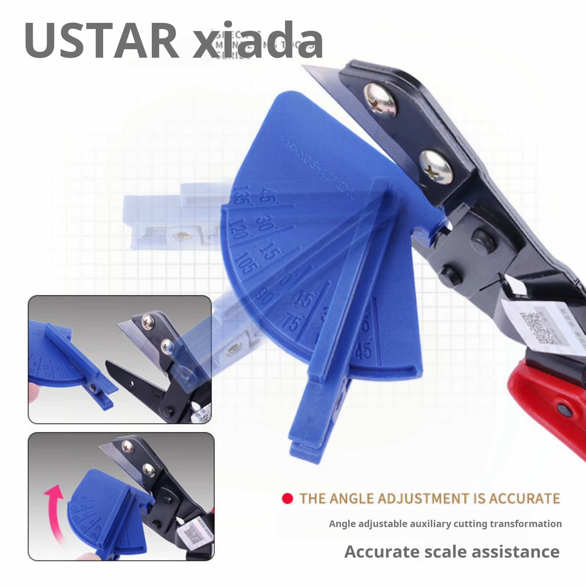 Ustar UA-91540 Long Blade Precision Cutting Modeler Craft Tool Scissor Nippers for ABS Plate Modification Plastic Sheet Cutting