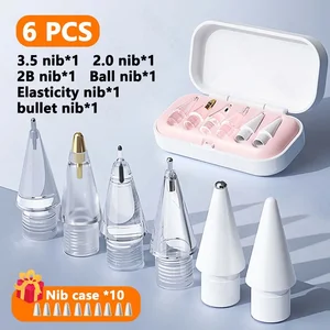 Apple 연필을위한 교체 연필 팁 1/2/3th Apple Pencil Pro 4/6 PCS 2B IPAD 프로필을위한 소프트 펜실베이니아 1/2/3 스타일러스 미세한 펜실베이니아 8 최고의 판매 LP3 PRO CASE -№5