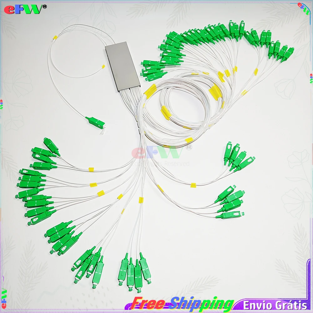 Imagem -02 - Fbt Acoplador Ótico sc Apc Ftth 64 Divisor Mini Divisor do Plc de 0.9 mm 1x64 Fibra Ótica Divisor 1x64 sc Apc Colorido 1x64