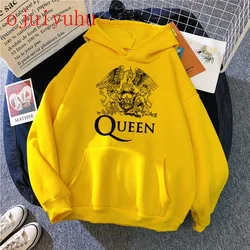 Freddie Mercury Queen Band Hoodies Hip Hop Casual Hooded Pullovers Funny Graphic Swearshirt Unisex Fashion Oversized Streetwear