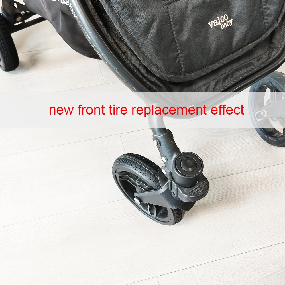 إطار عربات التي تجرها الدواب لعجلة Valco الأمامية أو الخلفية لتخصيص غطاء إطار PU مع ملحقات استبدال عربة الأطفال ذاتية الصنع #6