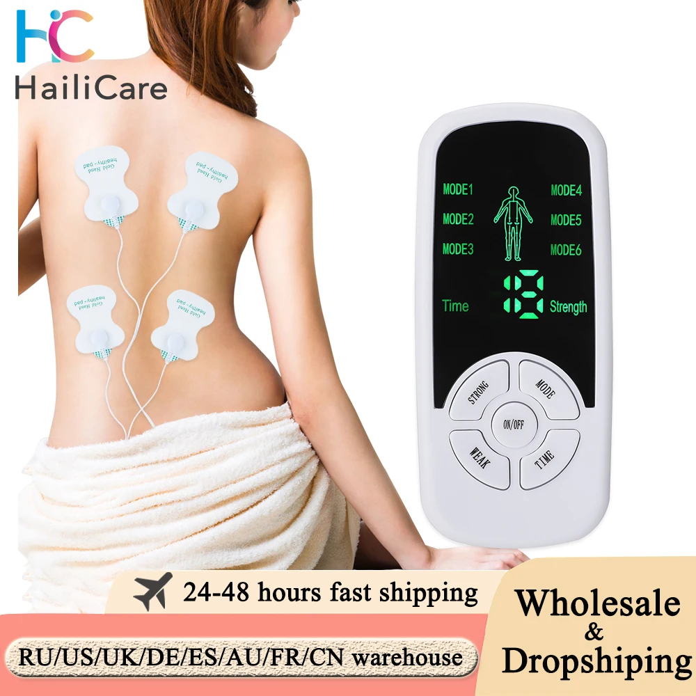 

6 Modes EMS Electric Muscle Therapy Stimulator Tens Unit Machine Meridian Physiotherapy Pulse Abdominal Prostate Body Massager