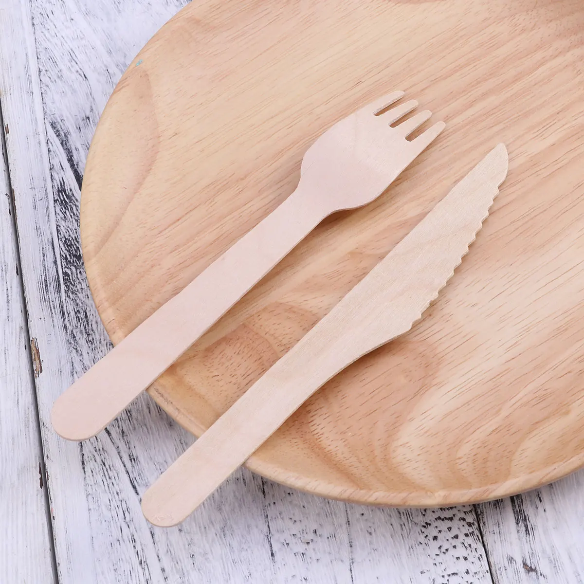 

150pcs Wooden Forks Spoons Cutters Set Disposable Wood Cutlery Utensils Tableware for Dinner Barbecue ( Spoons Forks