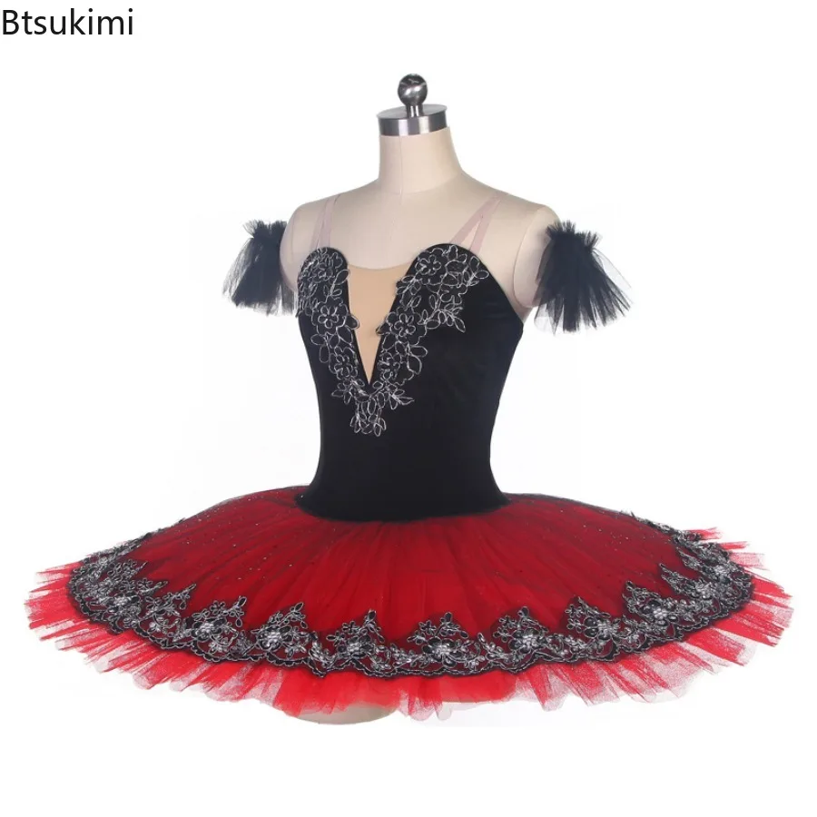 Professional Ballet Tutu Girls Blue Pink Platter Pancake Tutu Ballerina Party Dress Adult Women Child Kids Ballet Dance Costume
