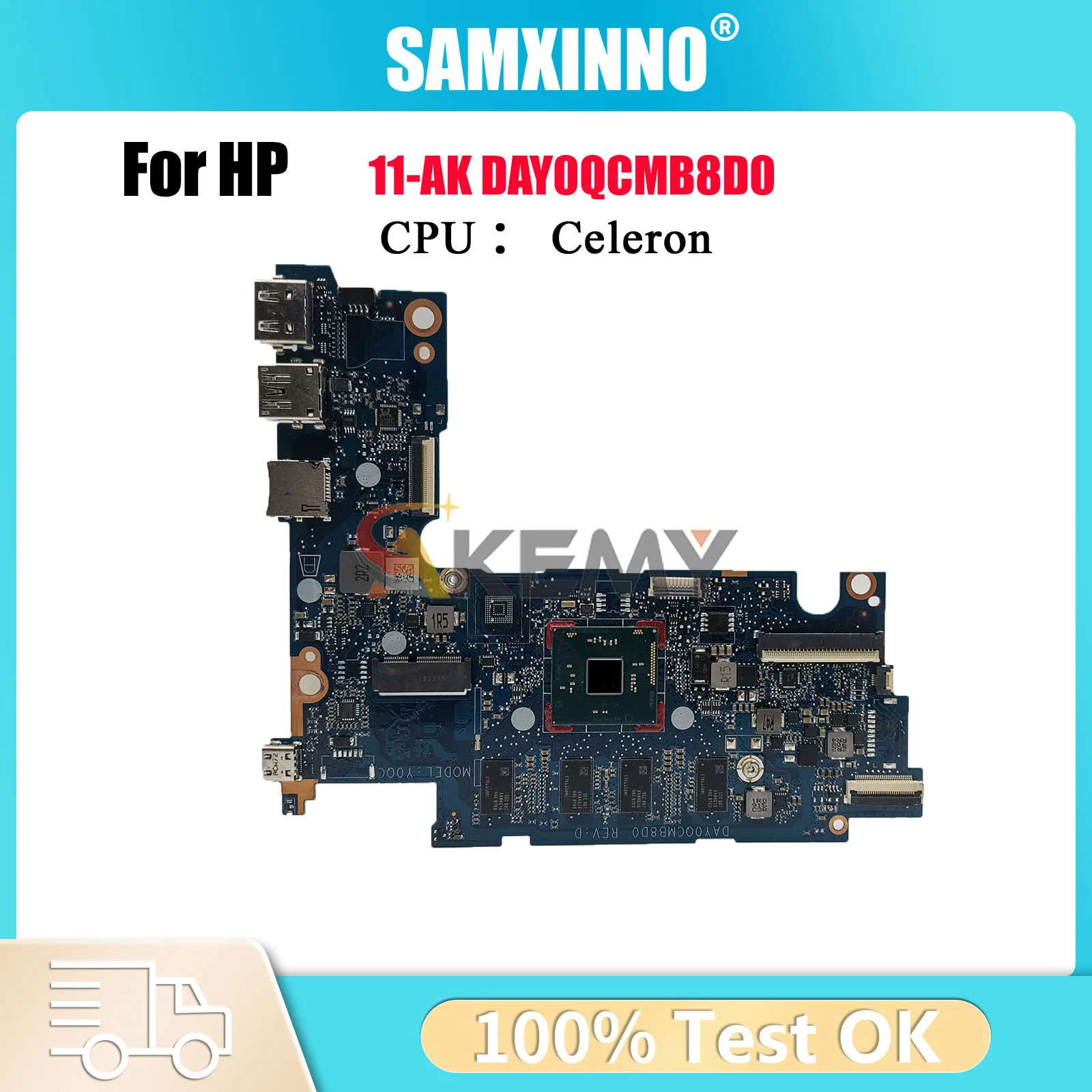 

DAY0QCMB8D0 Материнская плата для ноутбука HP Stream 11-AK с процессором Atom X5-E8000, 4 ГБ ОЗУ, 32 ГБ SSD L59929-601 L59929-001