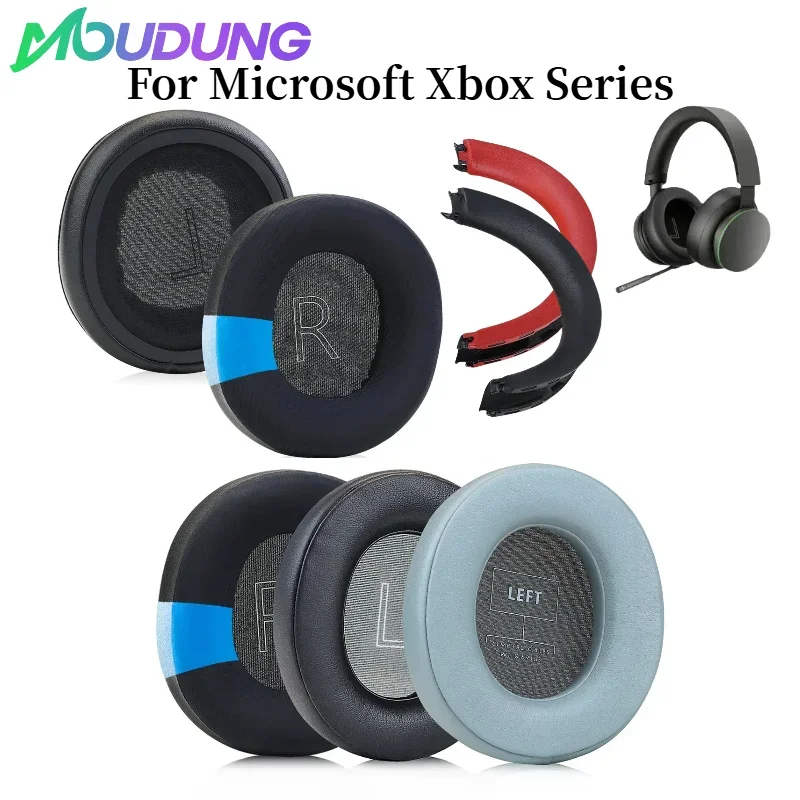 MOUDUNG Replacement High Quality Soft Foam Earpads Headband Breathable Protein Cotton for Microsoft Xbox Series headset
