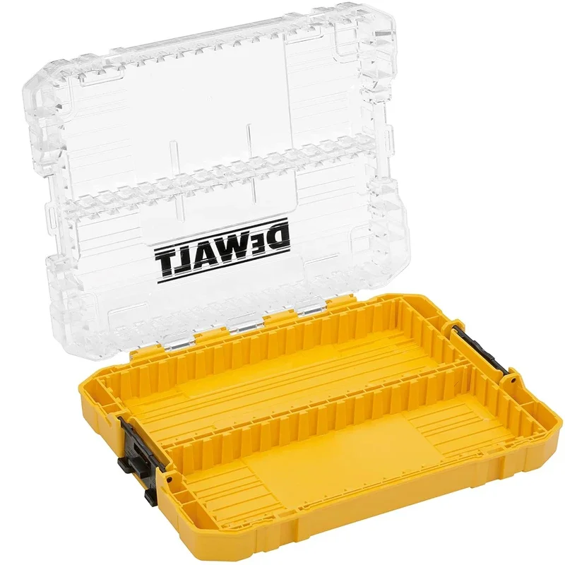 Dewalt dt70803 caso de armazenamento pequeno caso de armazenamento em massa chave de fenda bits barras acessório conjunto tampa transparente caixa