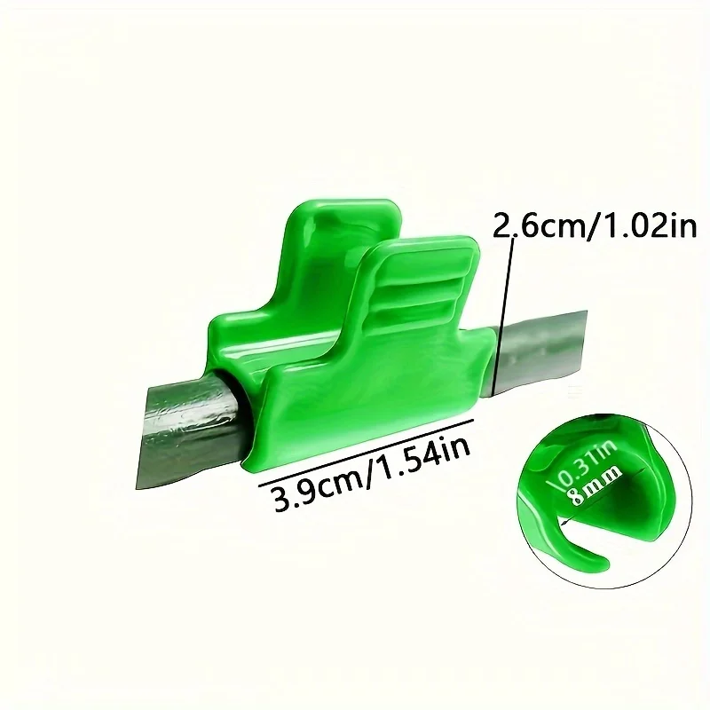 20pcs 8mm Greenhouse Film Clips - Plastic, Secure Grip for Garden Sheds & Flower Arches, Ideal for Shade Netting & Greenhouses