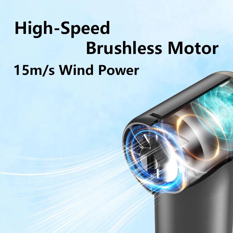 Kipas Turbo Mini Super Goseesee Tinggi Badan Hanya 88mm Motor Tanpa Sikat 48000RPM Kipas Jet Turbo Portabel Peniup Udara Untuk Penggunaan Sehari-hari