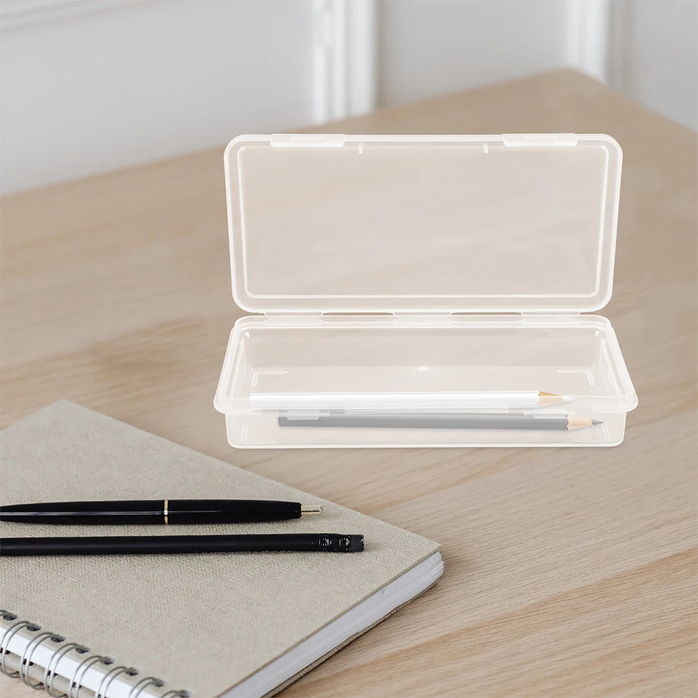 

Paintbrush Storage Box Pencil Case Plastic Container Pencils Cases Markers Organizer Boxes with Cover Office