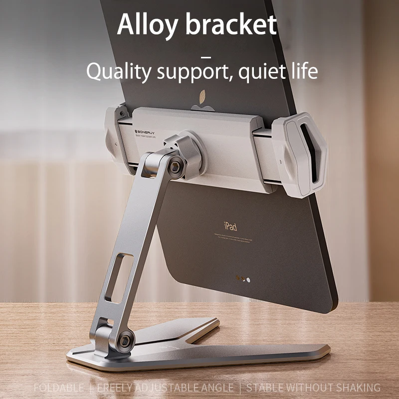 Soporte de Metal para tableta y escritorio, extensible y plegable, ajustable, para iPhone y iPad, 2022