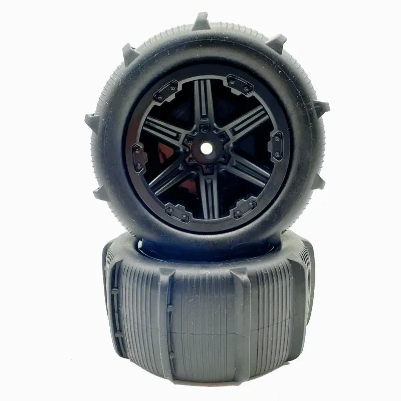 4 Uds. Neumáticos de rueda de camión monstruo hexagonal de 12mm para SCY 16101 Pro 1:16 piezas de mejora de coche todoterreno RC