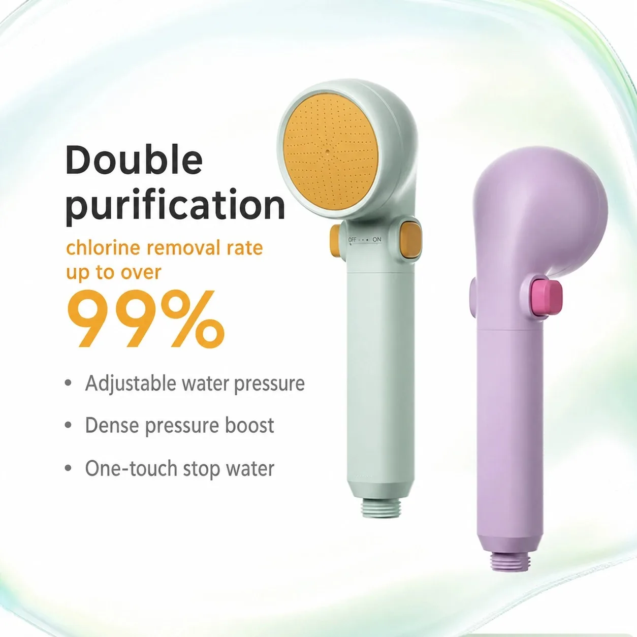 Filter Portable Shower Head For Bathrooms High-pressure Protect Skin Kawaii Kid Shower Head Small Easy Install and Carry Outdoor