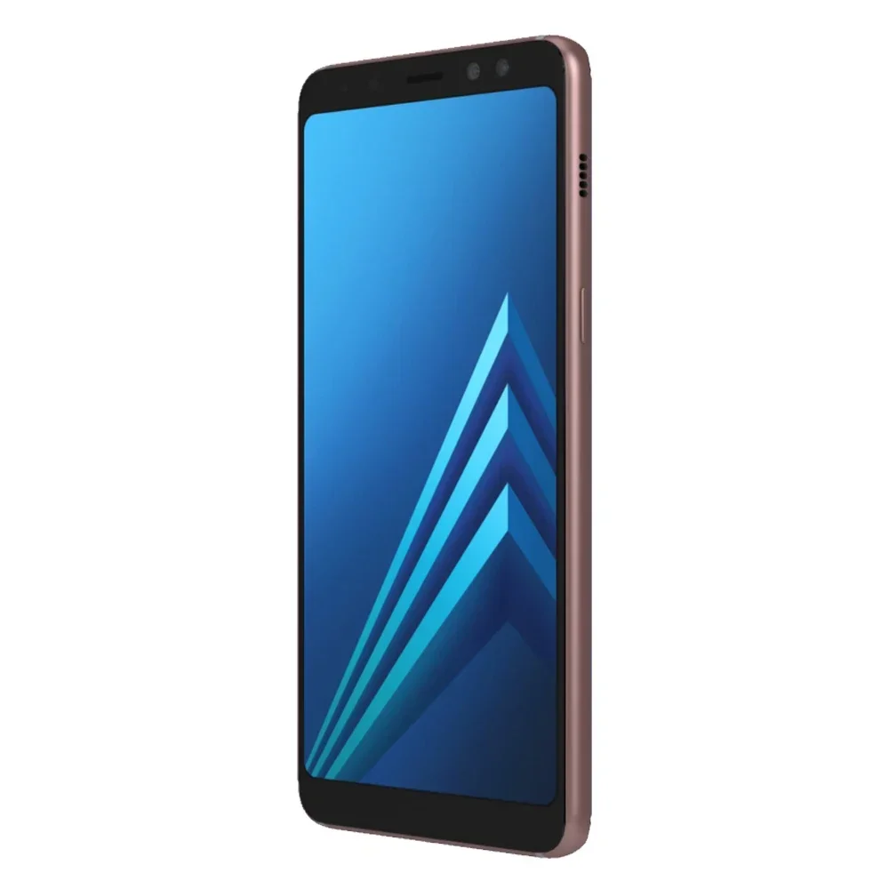 هاتف سامسونج جالاكسي A8 2018 A530F 4G الأصلي بصمة 5.6 "4GB + 32GB 16MP + 8MP Exynos7885 ثماني النواة أندرويد هاتف ذكي