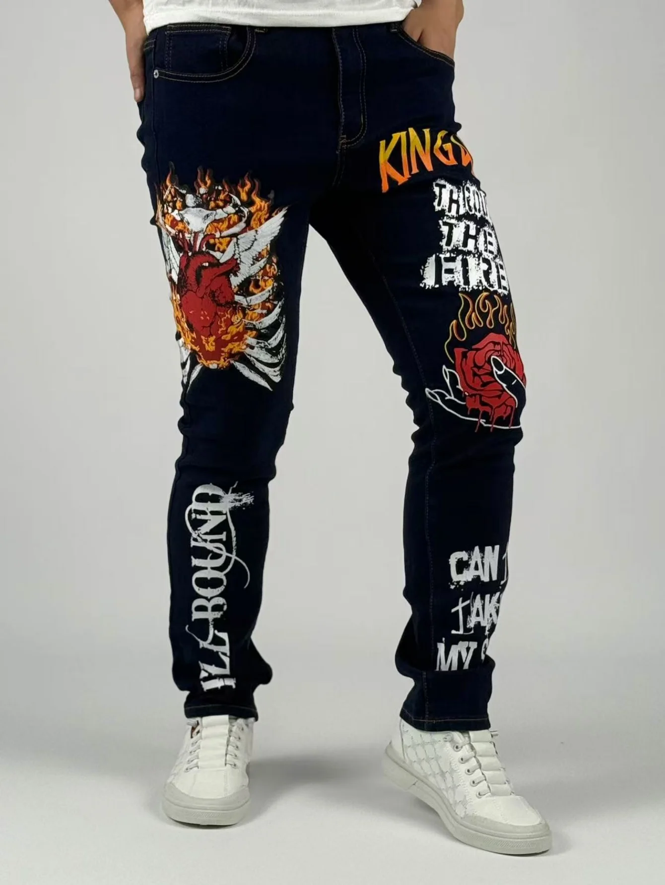 

King Jeans Brand - Y2K Classic And Versatile Suitable For Parties And Weddings Fashionable And Trendy Prints
