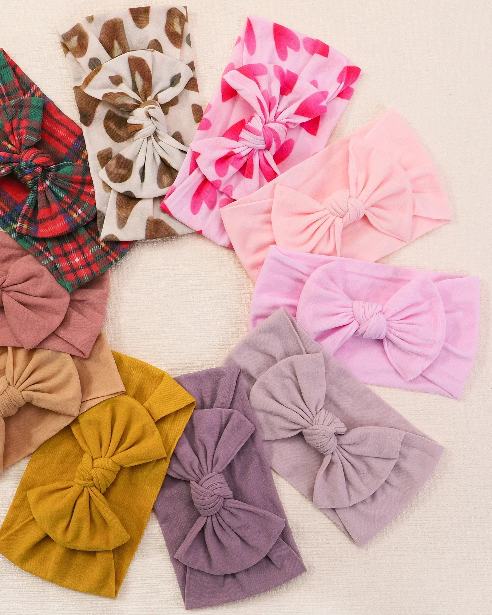 1 pçs bebê recém-nascido bandana para meninas malha elástica crianças turbante arcos do bebê macio náilon crianças headwear acessórios para o cabelo 48 cores