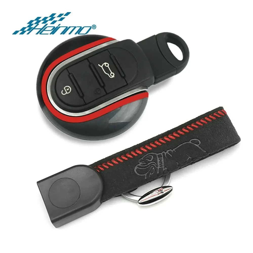 For MINI Cooper F54 F55 F56 F57 F60 Countryman JCW D S ONE Car Styling Suede Accessories KeyChain Key Case Cover Protector Rope